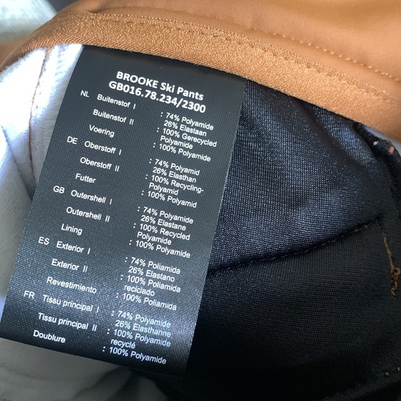 NWT Goldbergh brooke ski pants in mocha